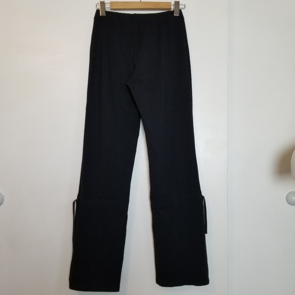 Athleta Split Leg Tie Black Pant - Picture 1 of 8